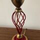 Vintage lamp from the 50s -60s brass and red metal