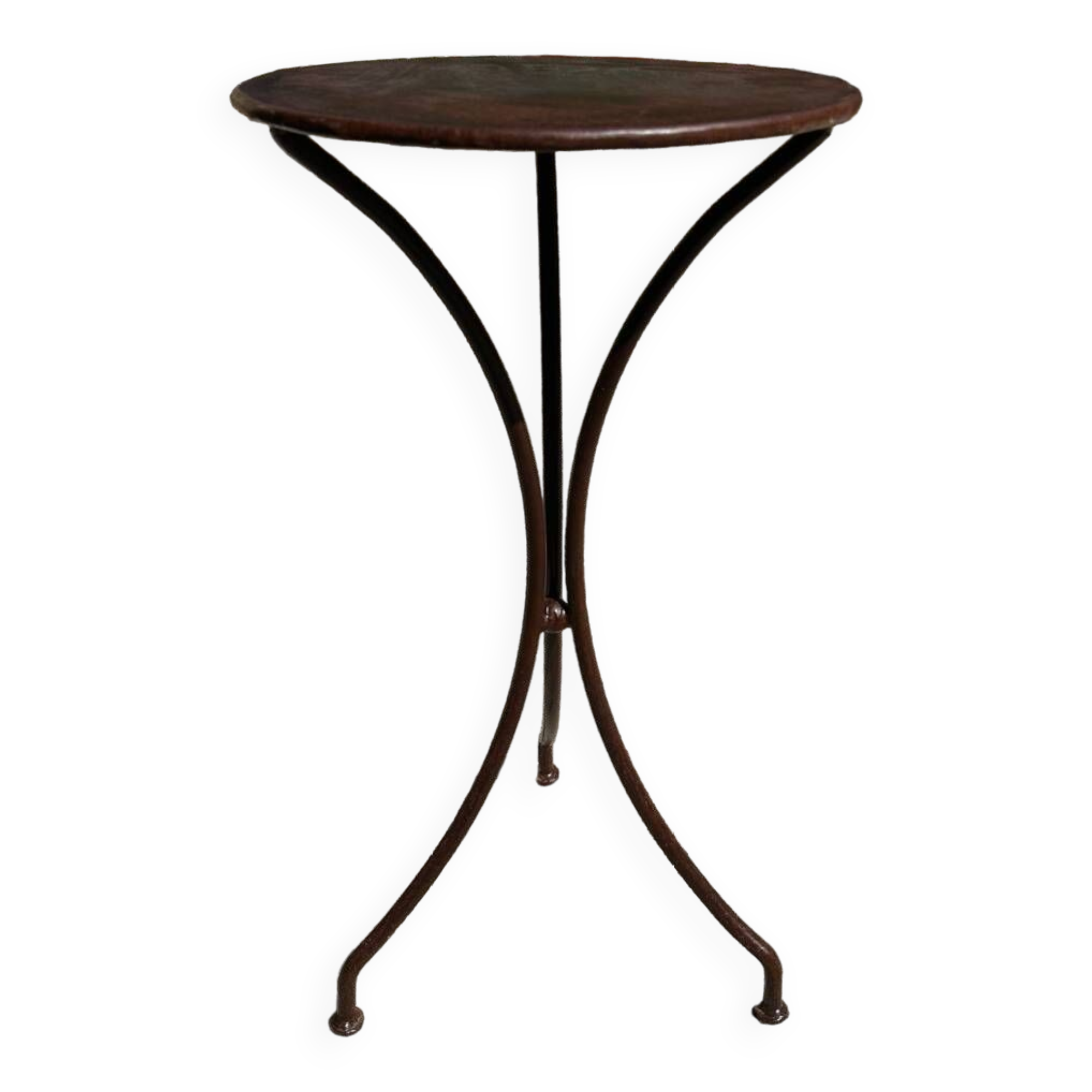 Handcrafted wrought iron pedestal table