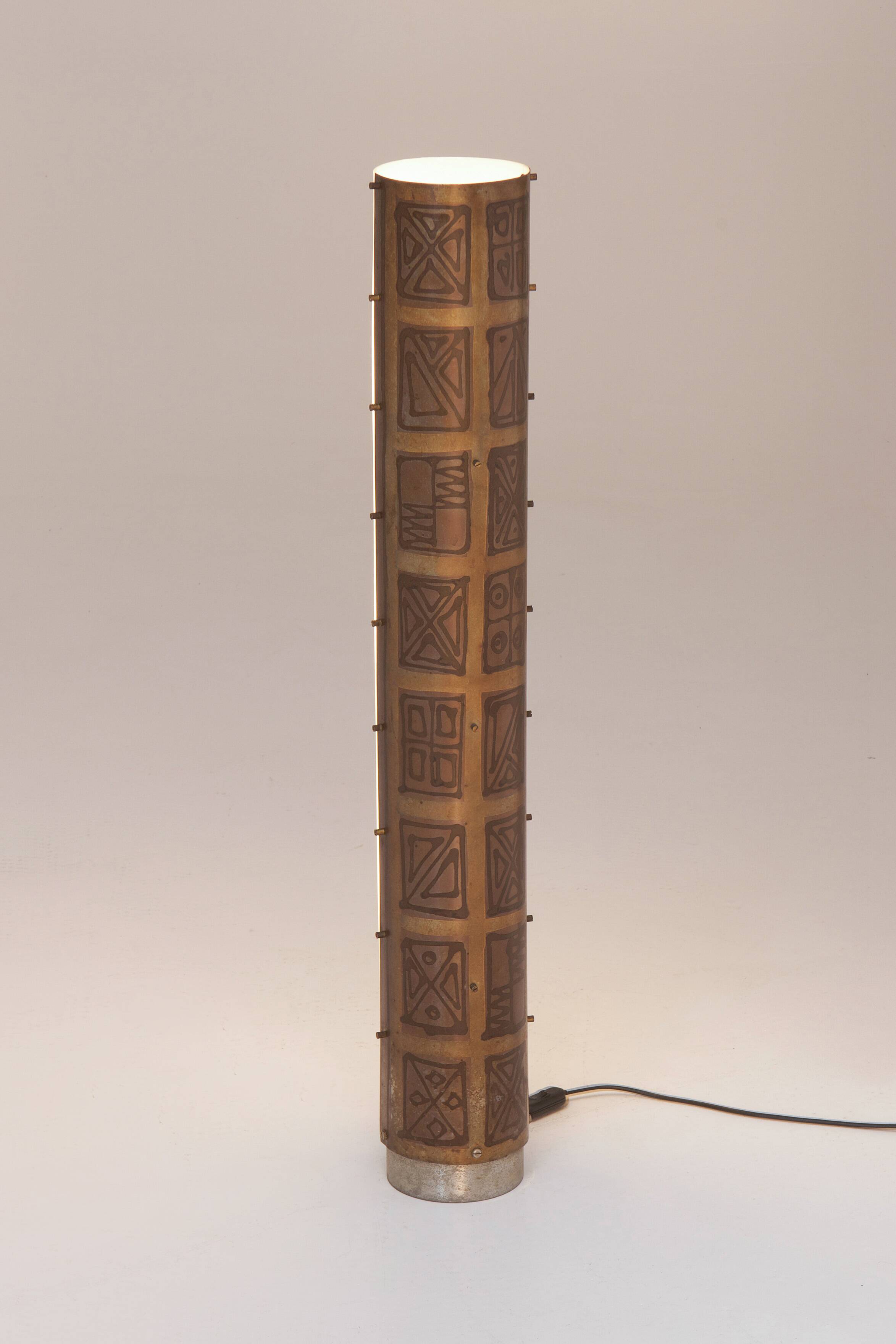 Lampadaire brutaliste italien