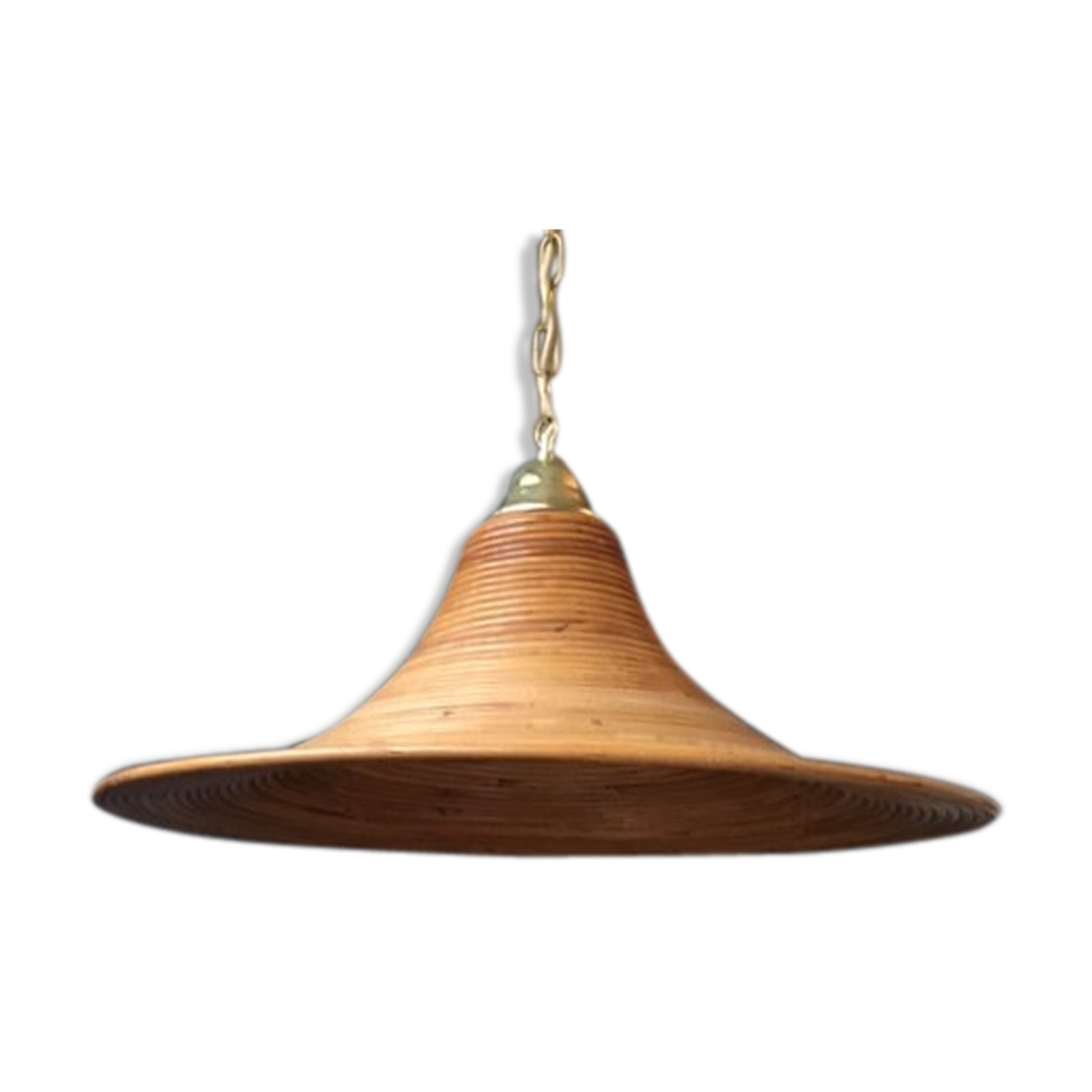 Vintage 58 cm bamboo chandelier