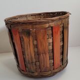 Wooden rattan basket