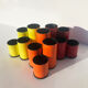Suite of three pencil pots or tweezers, Germany, 70s