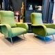 Pair of vintage mid-century organic design armchairs.