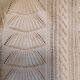 White cotton hand-knitted blanket
