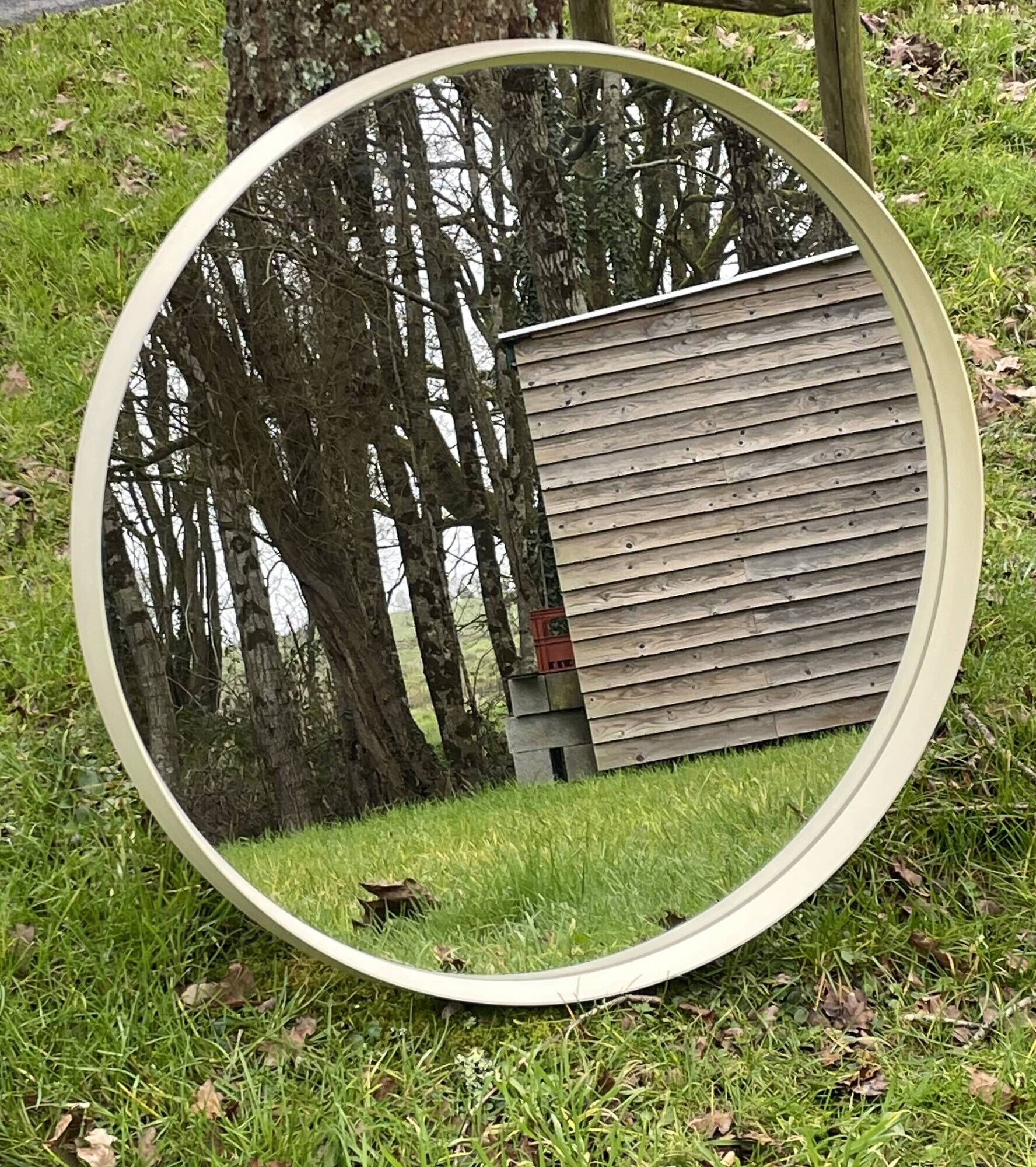 Very Large Vintage 1970's Trinity Plastic Mirror - 77cm Diameter
