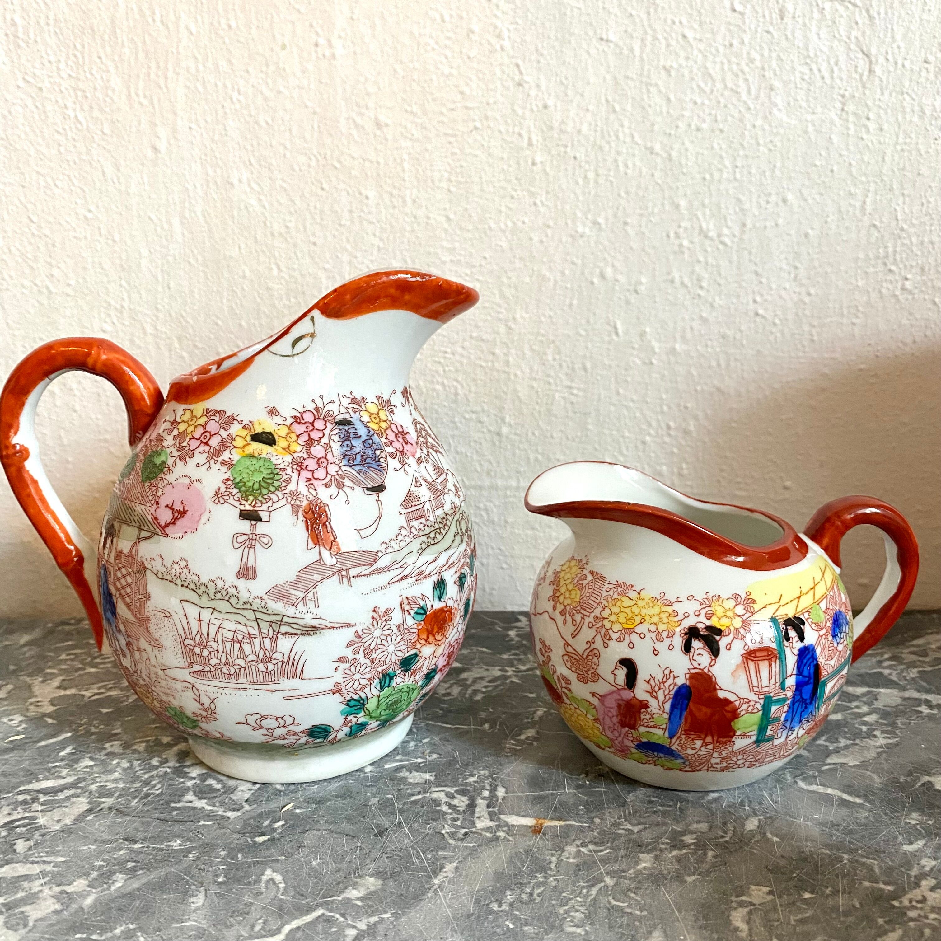 Old Japanese tea set 29 pieces