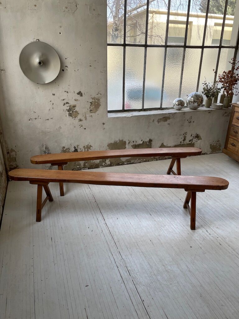 Pair of bench early 1900 oak