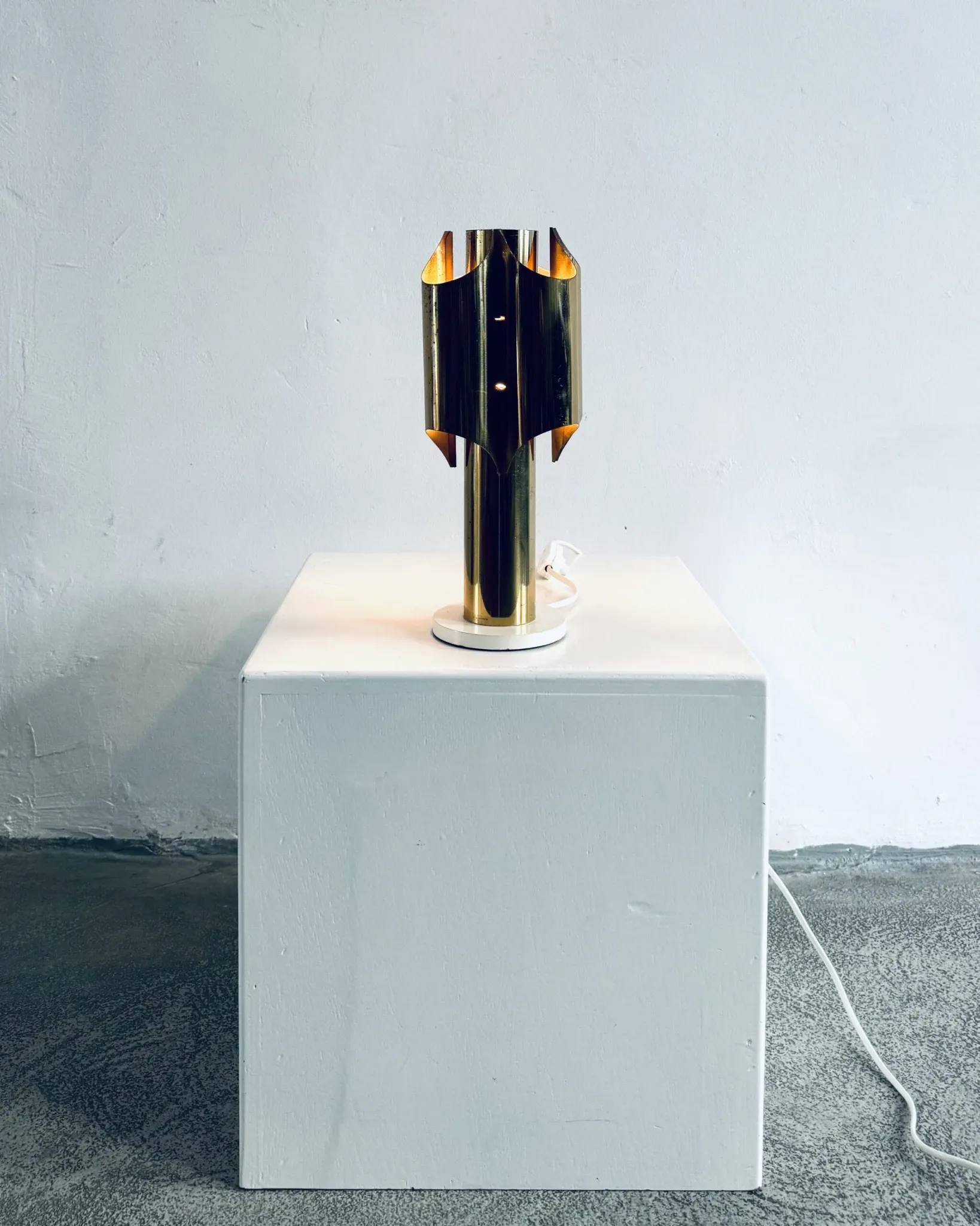 Type 742 Brass Coloured 'Orgue' Table Lamp, Possibly Maison Charles, France, 1960S