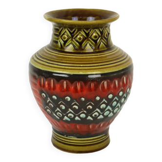 Vintage Bay Keramik Vase West Germany Glazed Earthenware 552-17