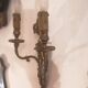 Pair of Louis XVI style sconces in gilded bronze