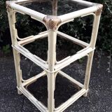 Rattan side table