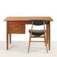 Scandinavian desk with mobile drawer unit and armchair, Denmark, 1960s