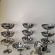 11 vintage stainless steel ice cream cups