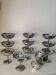 11 vintage stainless steel ice cream cups
