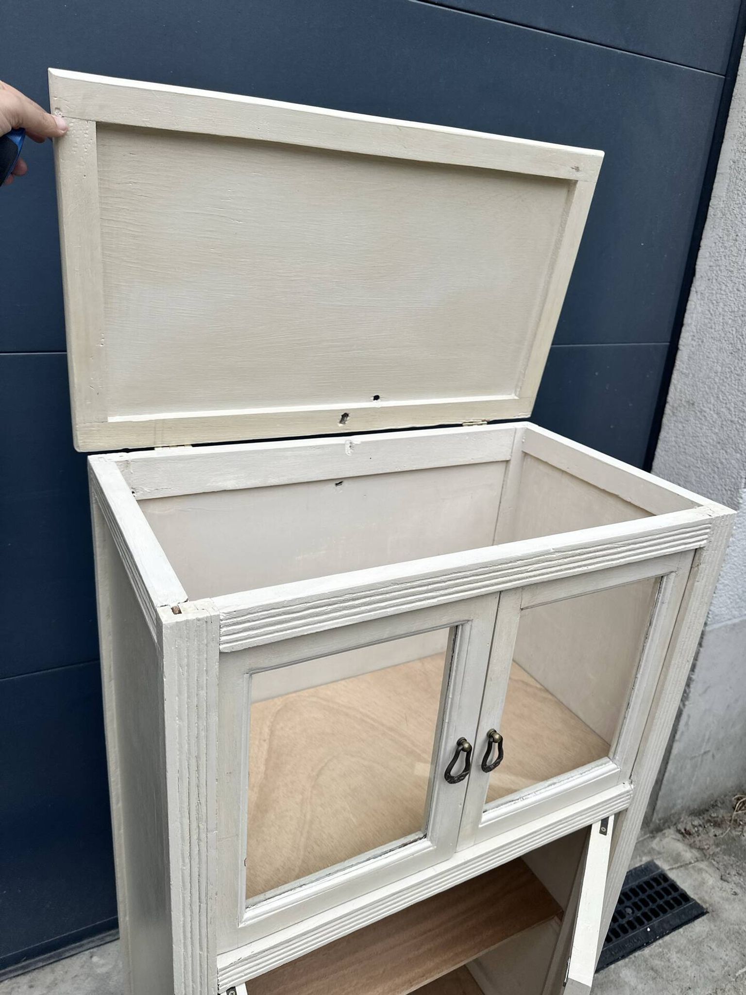 Small antique display cabinet