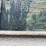 Oil on panel signed Simone Lalanne Bascle