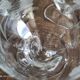 Lot de 11 coupes à champagne en verre ancien ciselé décor floral sur pied bas