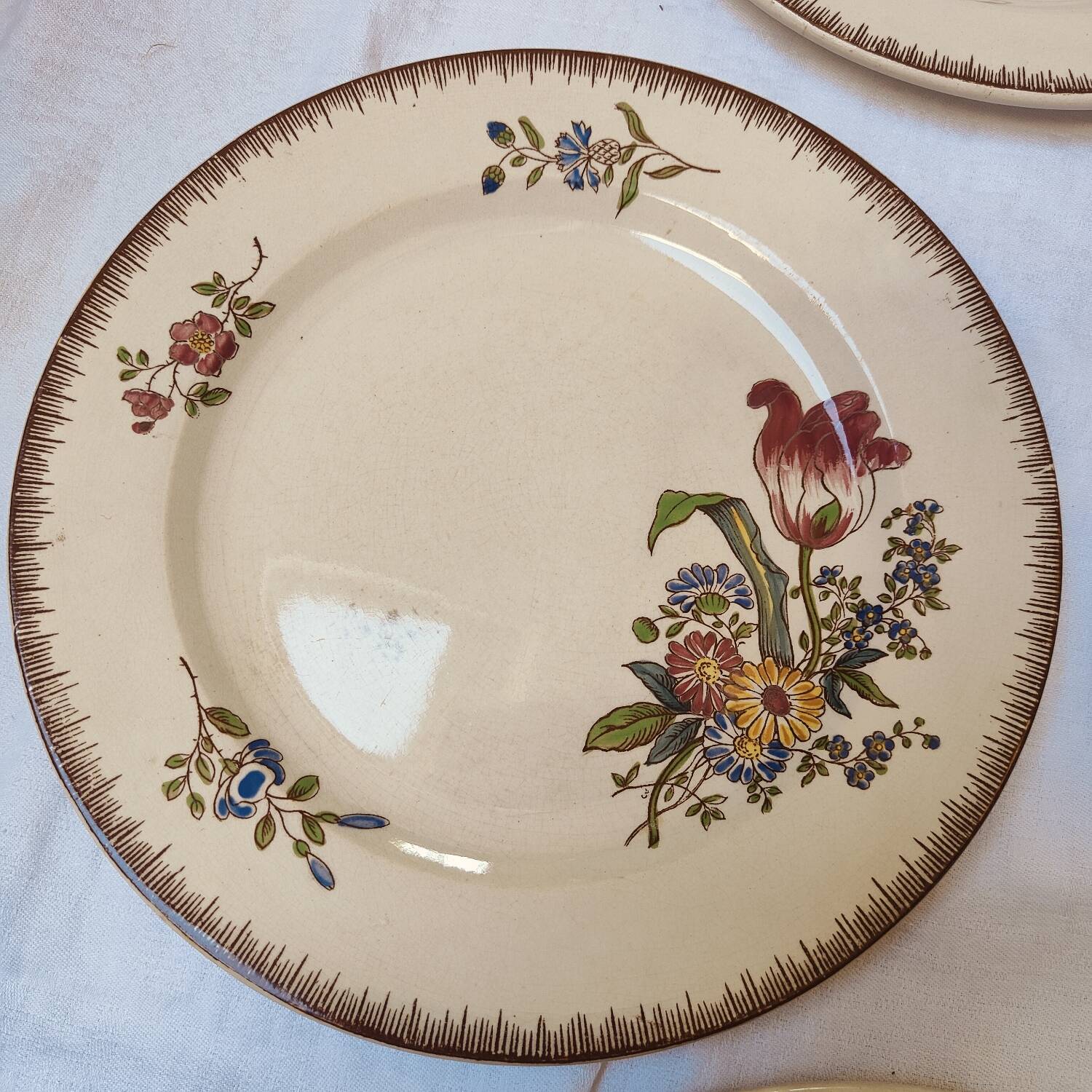 Flat plates late 19th century Joseph Hannong