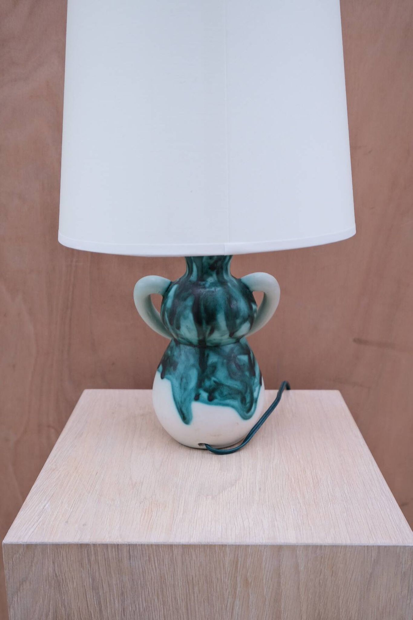 Lampe en céramique émaillé, France 1950