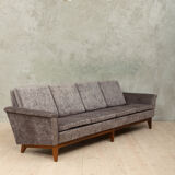 Mid-century four seater sofa in italian velvet