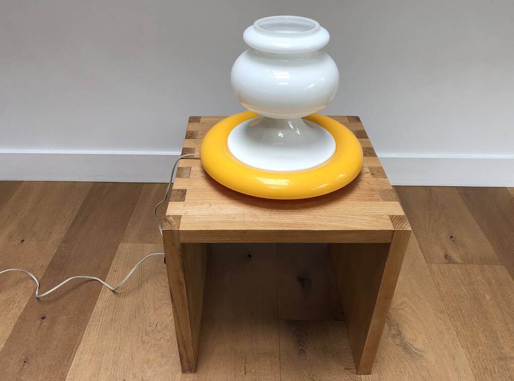 Vintage 1970 yellow lamp