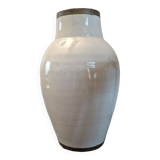 White glazed ceramic vase
