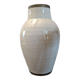 White glazed ceramic vase