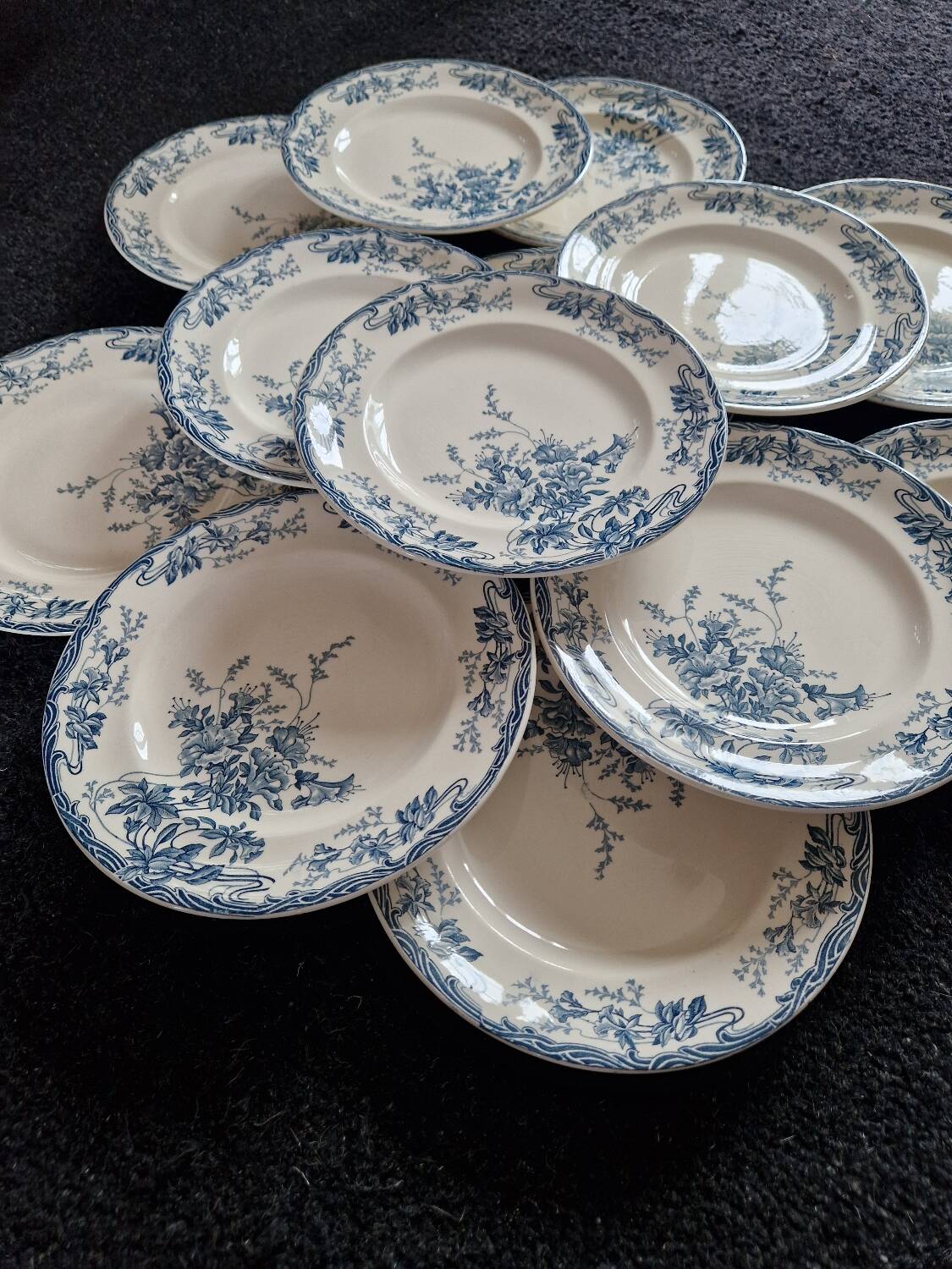 13 Longwy Azaleas dinner plates