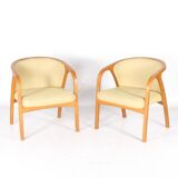Pair of small Japanese armchairs