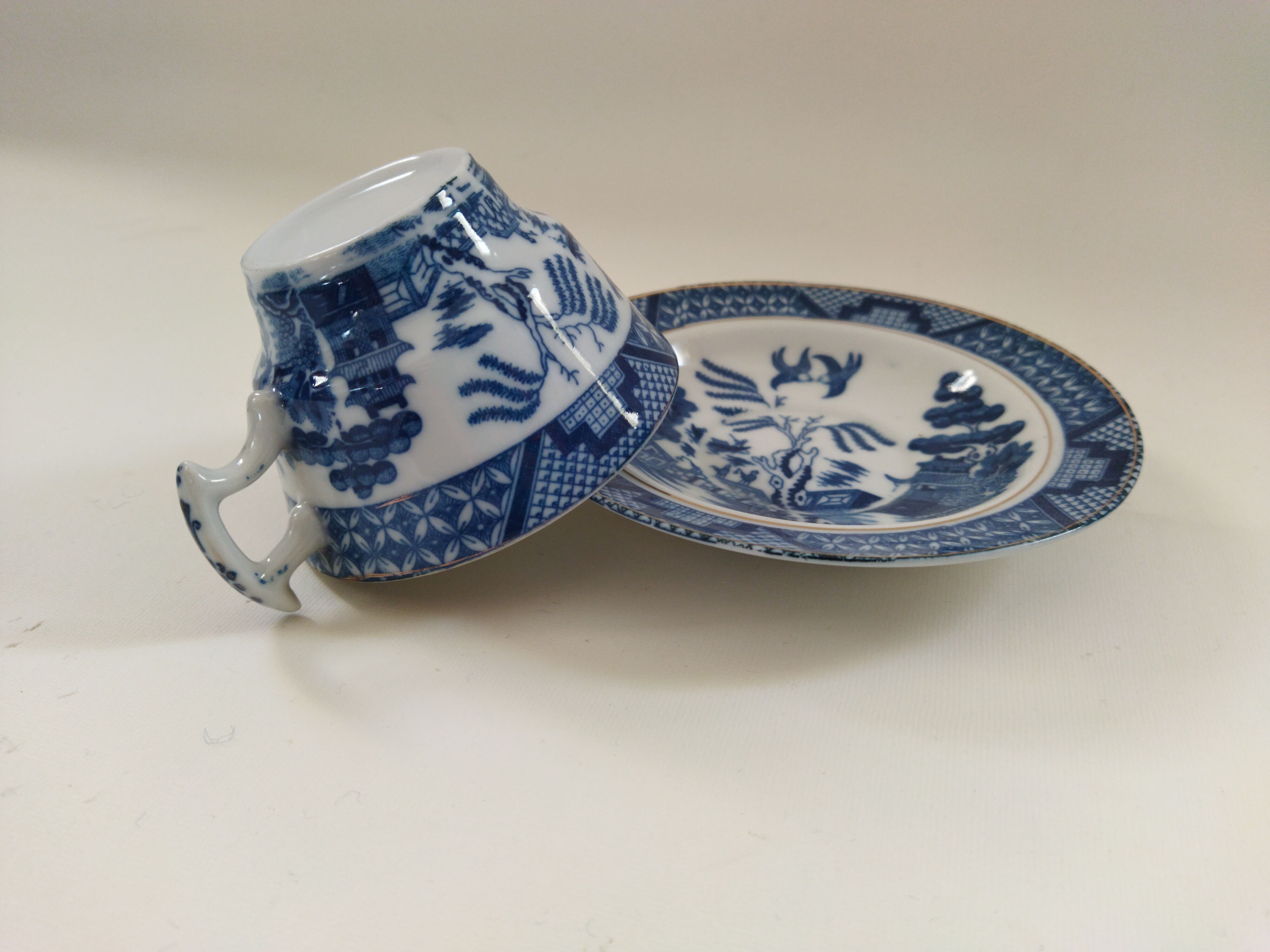 Blue Willow porcelain cup