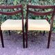 6 Scandinavian chairs with pale yellow skai seats