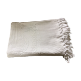 19th bed top in cotton piqué marked MC