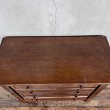 Vintage structured wood chest of drawers