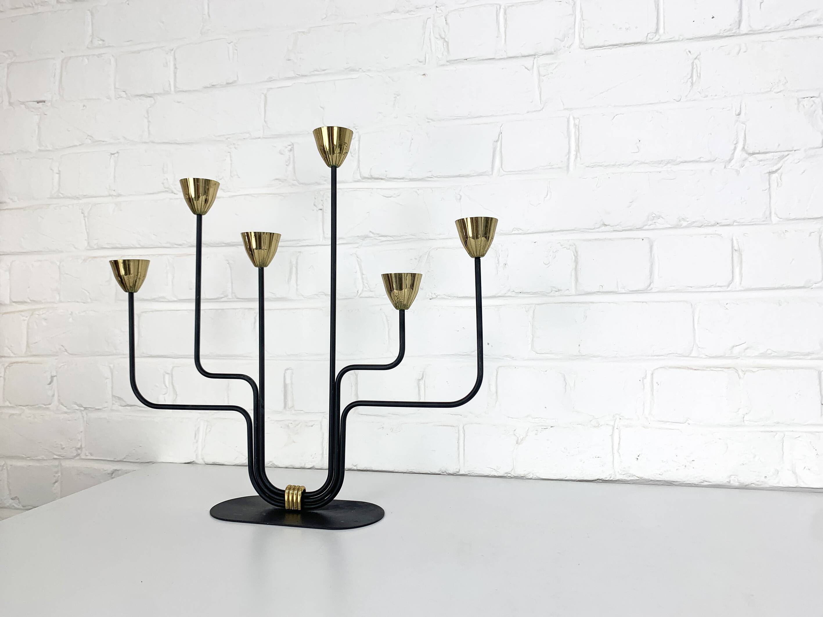 Mid-Century Scandinavian Candlestick, Gunnar Ander for Ystad Metall, Sweden
