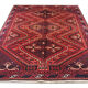 Hand Made Oriental Wool Area Rug, Traditional Red Blue Carpet- 225x310cm
