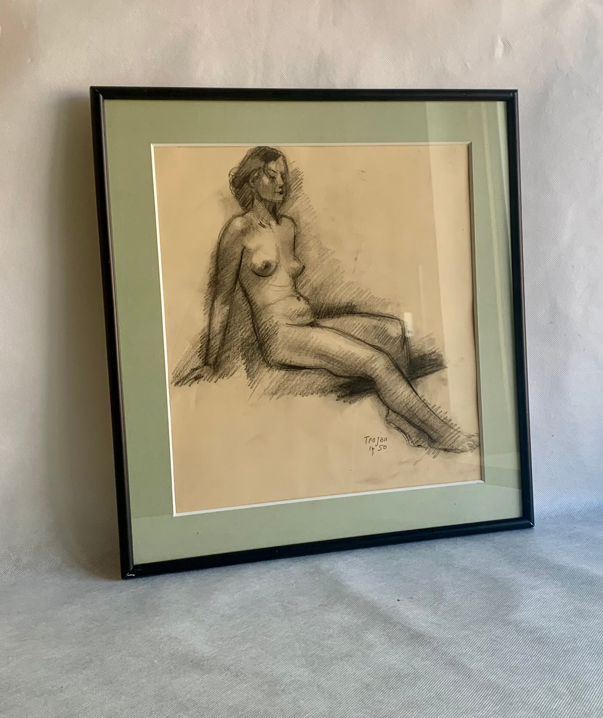 Drawing "Female nude", 1950