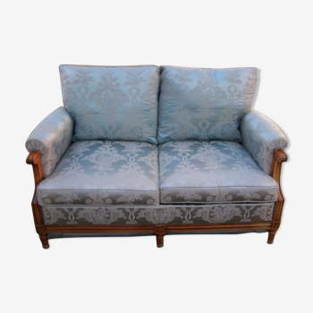2-seater solid wood sofa and fabrics