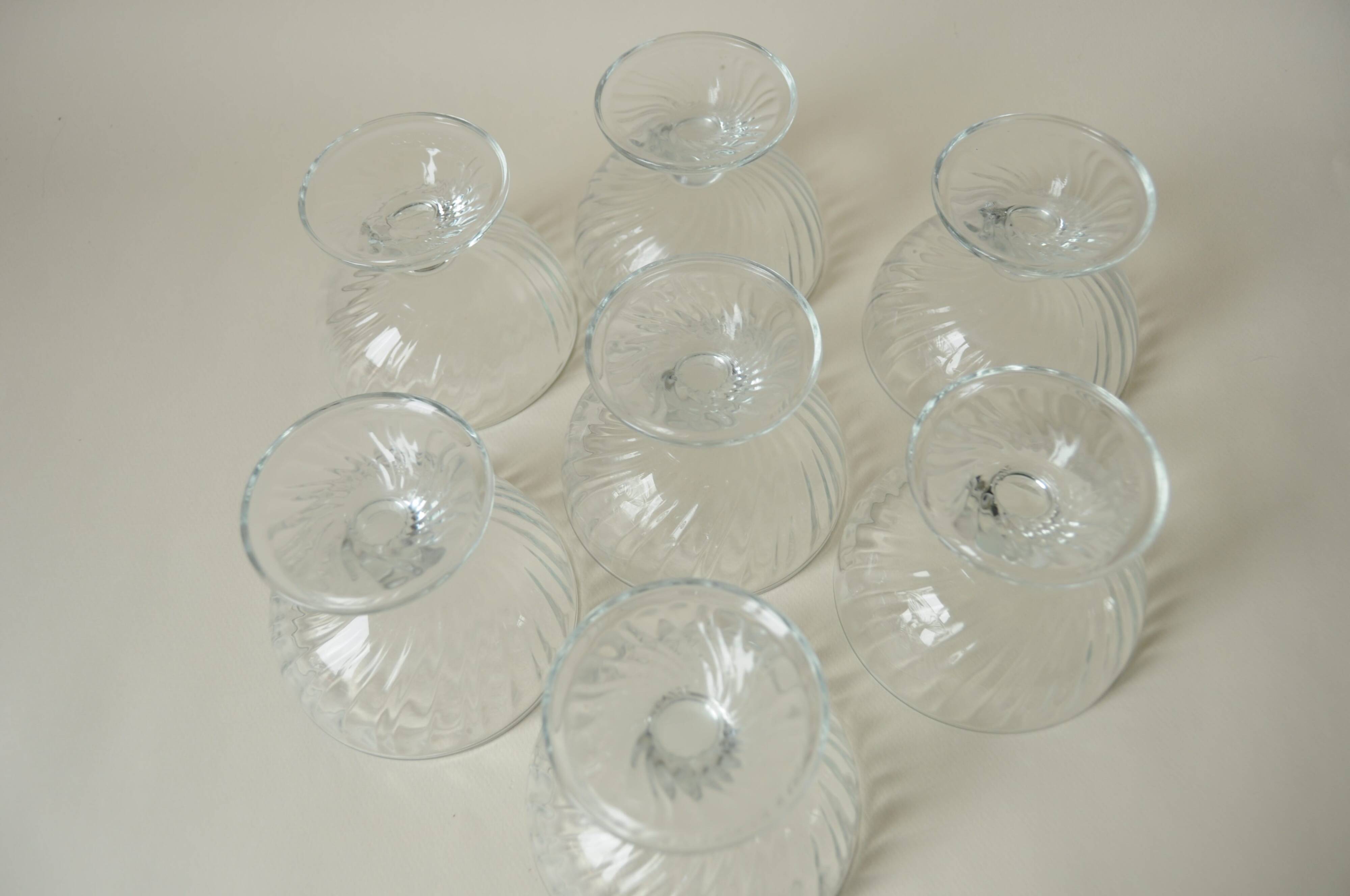 Dessert - fruit - ice cream cups in transparent glass