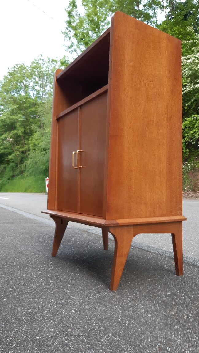 Golden oak bookcase 1950