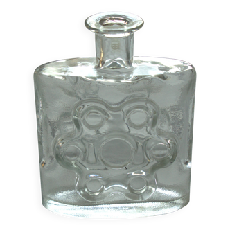 Scandinavian translucent glass vase made by Riihimaen Lasi