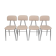 Set of 4 Italian Metal Dining Chairs, 1960's