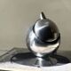 Space age ashtray in chrome metal, 1970s design.