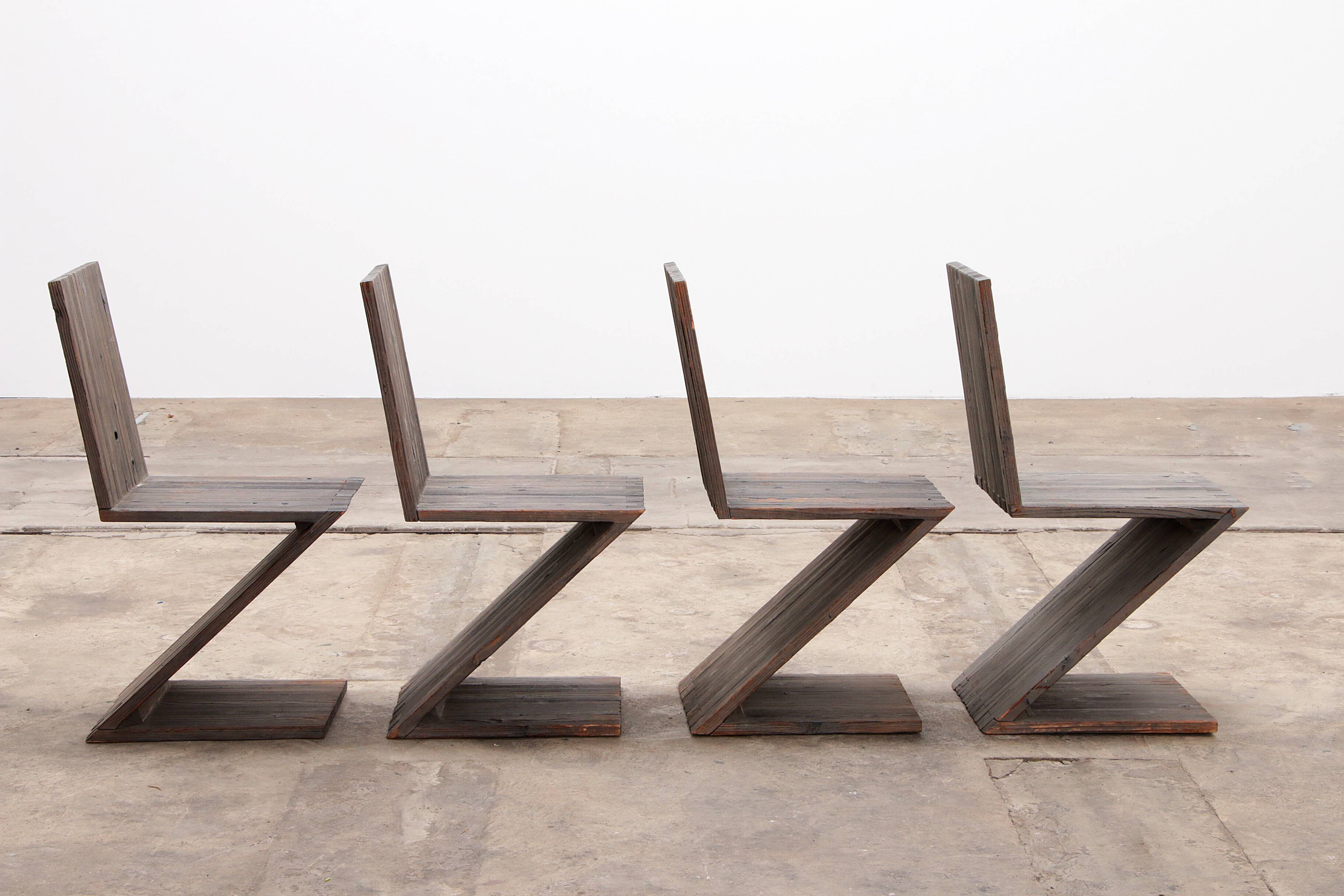 Rietveld Zigzag Chair - Classic Design Furniture in American Pine 1950