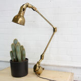 Lampe de bureau en laiton massif rare par Mek Elek vers les années 1940