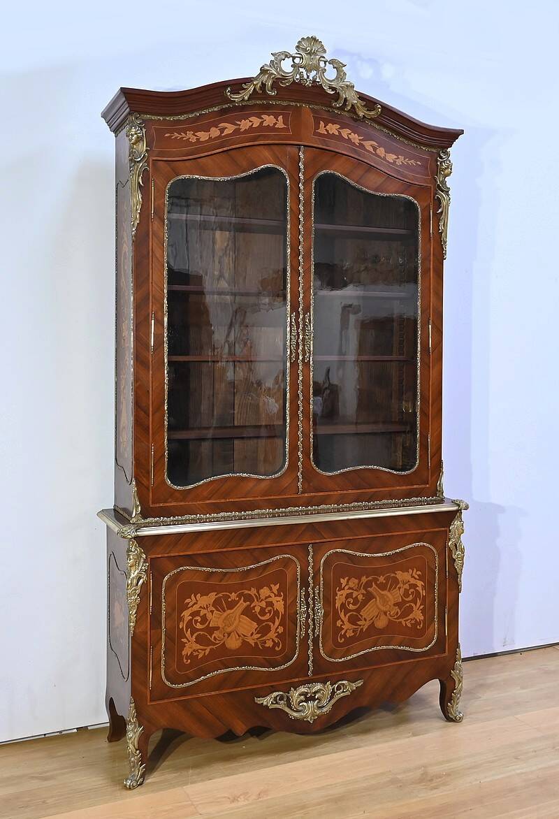 Library Two-Body in Rosewood and Marquetry, Louis XV style – End