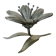 série de 6 cendriers en bronze argenté en forme de fleur vers 196O ou 1970