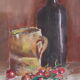 Tableau nature morte aux cerises