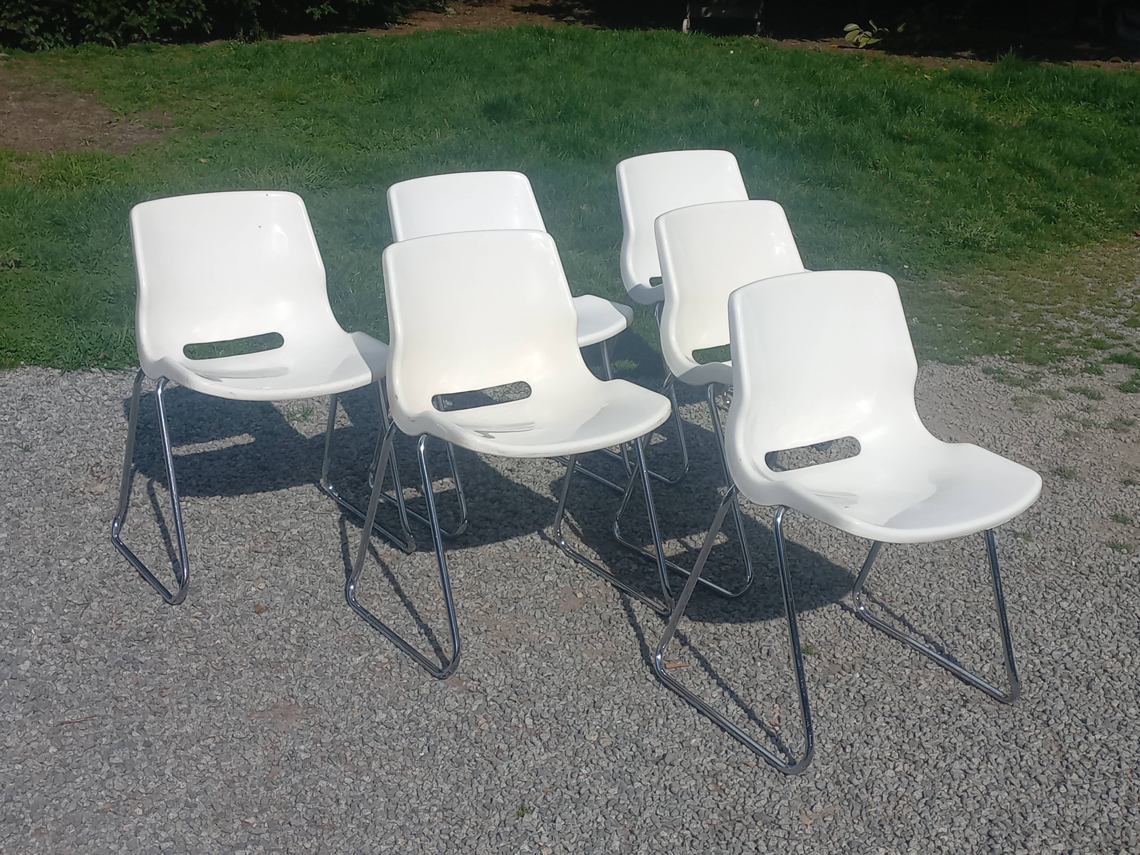 Set of 6 chairs designed by Svante Schöblom Overman, 1970s Sweden