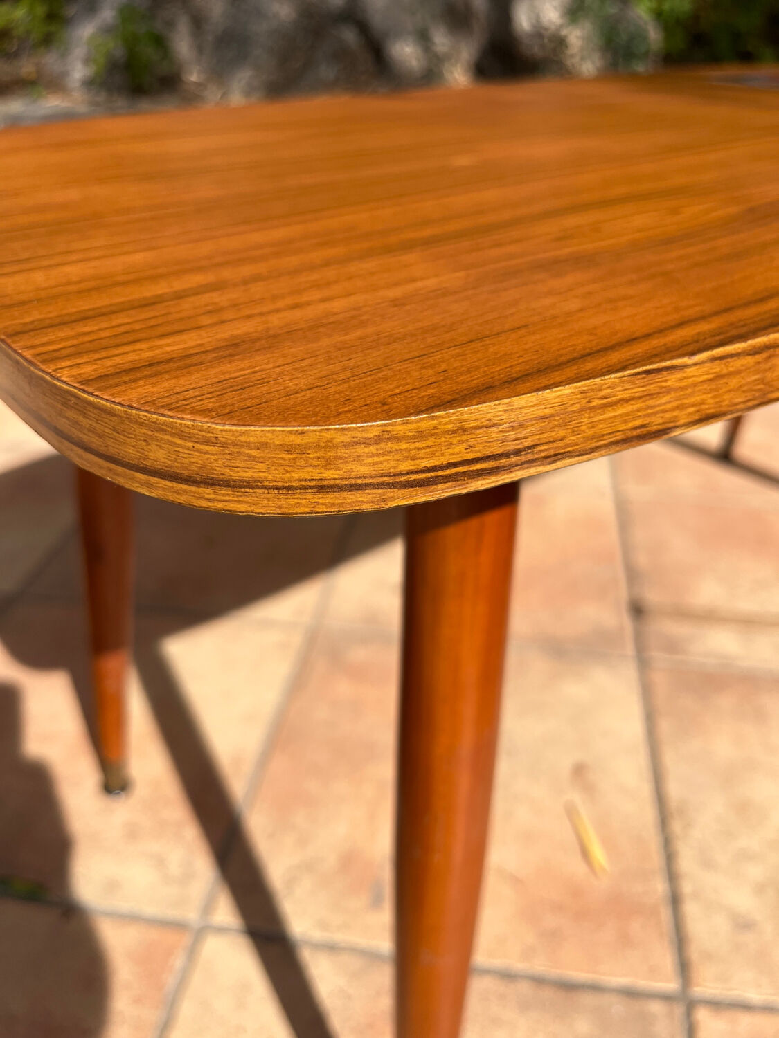 Scandinavian coffee table 1960 wood and ceramic