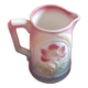 Antique Liongchamp slip pitcher. Flowers.